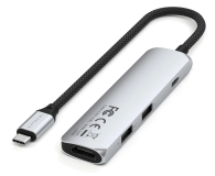 Satechi 4-in-1 USB-C Slim Multiport Adapter 4K USB-C, srebrny STP4SS - 1358260 - zdjęcie 2
